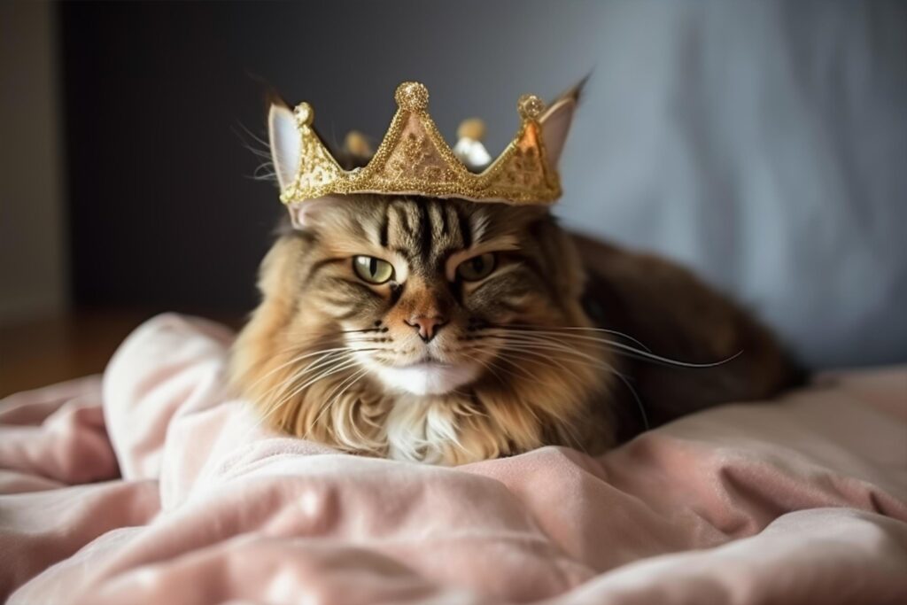 Image of a fluffy tabby cat lounging in a sunbeam, with a caption reading 'Respect Your Cat Day: Celebrating our feline friends'.